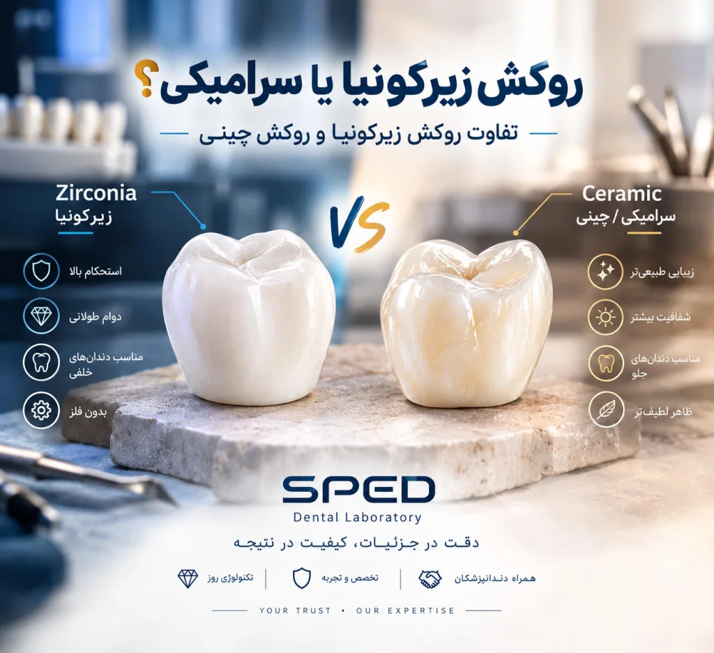 روکش زیرکونیا یا سرامیکی