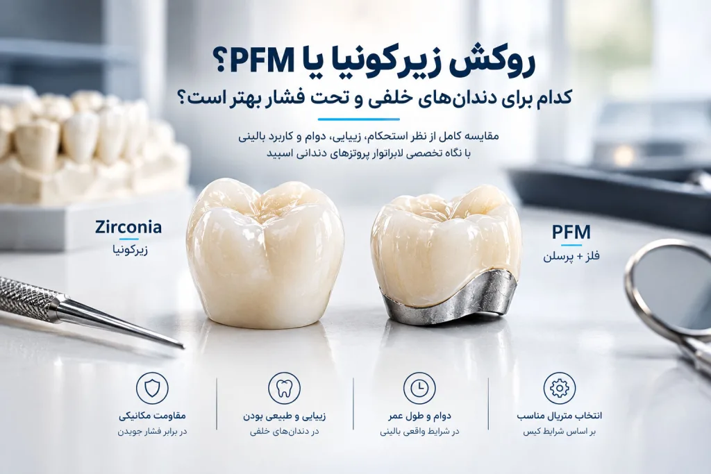 تفاوت زیرکونیا و PFM تفاوت زیرکونیا و PFM